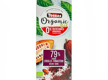 Chocolat pur avec édulcorants 00731. Ingrédients: pâte de cacao, édulcorant érythritol, beurre de cacao, poudre de cacao écrémé, Il peut contenir des traces de 
						lait, soja ec de sésame ec.