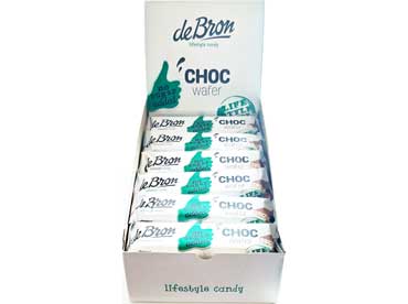 Choc wafer 05514. Gaufres fourrées à la crème au chocolat au maltitol, sans sucre ajouté, sucrées avec édulcorant. Ingrédients: chocolat au lait 50% avec maltitol
						(édulcorant, maltitol), beurre de cacao, lait entier en poudre, pâte de cacao, émulsifiant (lécithine de soja) arôme naturel de vanille, farine de blé, graisse de palme, édulcorant maltitol, 2,1% de cacao 
						écrémé en poudre, lactosérum en poudre (lait), amidon de blé, huile de coco, jaune d'œuf, sel, émulsifiant (lécithine), digestible, acide ascorbique, composants de cacao min 30%. Ce produit contient des 
						sucres naturels. Excessif l'utilisation peut avoir un effet laxatif garder au frais et au sec. Fabriqué dans une entreprise où les noix sont transformées.