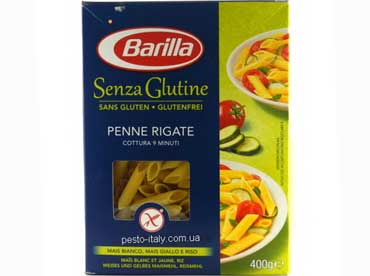 Barilla penne sans gluten. Ingredients. farine de mais blanc (65%), farine de mais jaune (29,5%), farine de riz (5%), eau, emulsifiant 
						(mono- et diglycerides d'acides gras d'origine vegetale).