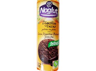 Digestive Cacao Maria fécule de maïs, le sucre de canne beruine, les huiles végétales (tournesol, olive) 11,9%, farine de maïs, 
						la pomme de terre maltodextrine, gélifiant (phosphate de diamidon acétylé) soja protéines, isoler, poudre de cacao, 3,2%, 3,2% chocolat (liqueur de cacao, édulcorant 
						(maltitol0, beurre de cacao, poudre de cacao, émulsifiant (lécithine de soja, arôme), fibres d'agrumes, saveur, sel de mer, levant (ammonium, bicarbonate de sodium). 
						emalugator (lécithine de tournesol) antioxydant (extrait riche en tocophérols). Acide folique (pteroilmonoglutamicol acide) Peut contenir des traces de produits 
						laitiers et pelures de fruits.