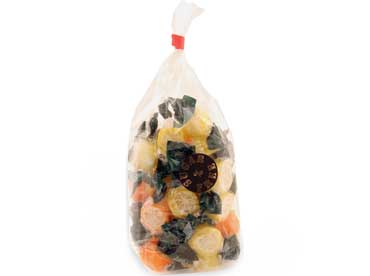 Rochers citron/ mandarine. sachets 1 kilo ou sachets 200 gramme. isomalt, sirop de maltitol, acidulant(citronacide), arômes, 
						edulcorant(natriumsaccharine), edulcorants (E102,E110,E171), selont le gout.