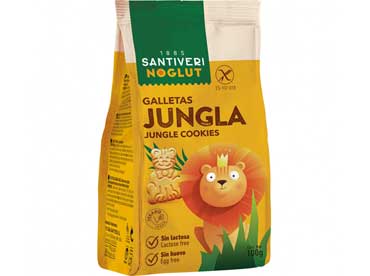Galletas jungle cookies. Maïszetmeel, plantaardige oliën (zonnebloem, olijf) (11.4%), maïsbloem, bruin rietsuiker, aardappelmaltodaxtrine, geleermiddel (geacetyleerd dialmidonfosfaat), maïsmaltodextrine, geïsoleerde soja-eiwitten, inuline, citroenzuur, aroma, 
						emulgator (zonnebloemlecithine), rijsmiddel (ammoniumbicarbonaat, natriumbicarbonaat), zout, antioxidant (extract rijk aan tocoferolen, foliumzuur (pteroilmonoglutamiczuur).