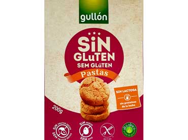 Cookies 40013 zonder gluten zonder lactose. Ingrediënten: Maiszetmeel, maismeel, plantaardige olie (oleine, hoge zonnebloemolie) 18%, suiker, glucose en fructose 
						maisstroop, rijstmeel, rijsmiddel( natrium- en ammoniumbicarbonaat), zout Emulgator: (sojalecithine), vanillearoma