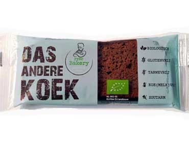 Peperkoek glutenvrij 6080. Ingredienten: maiszetmeel, water, rietsuiker, rijststroop, honing, lupinemeel, 
						bietensiroop, aardappelzetmeel, kokosolie, zonne-bloemolie, koekkruiden, natrium-bicarbonaat, ammoniumcarbonaat, cacao, xantaangom. Van gecontroleerde  
						teelt. Allergenen: lupine <br>Voedingswaarde per 100 gram  Ι   per/CE <br>Energie:  1259 kj 321 kcal  Ι    674kj  160 kcal<br>Eiwit: 3,0 g    Ι 
						  1,5 g<br>Koolhydraten:  68,3 g    Ι   34,2 g<br>Suikers:  32,7 g    Ι   16,3 g<br>Vet:    6,5 g     Ι    3,2 g<br>Verzadigd vet:  3,4 g   Ι   
						  1,7 g<br>Voedingsvezels   2,6 g    Ι    1,3 g<br>Natrium:   0,04 g    Ι    0,02 g<br>Zout (NaCI):   0,11 g    Ι    0,05 g